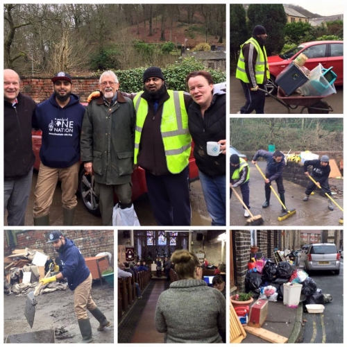 (Photos taken from Arshad Abdul Salam's post on the Calder Valley Flood Support page). 
